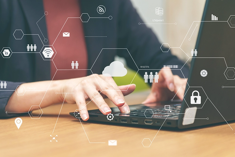 DX推進とBPRによる業務改革の実行支援。戦略立案から定着までを完遂するイメージ